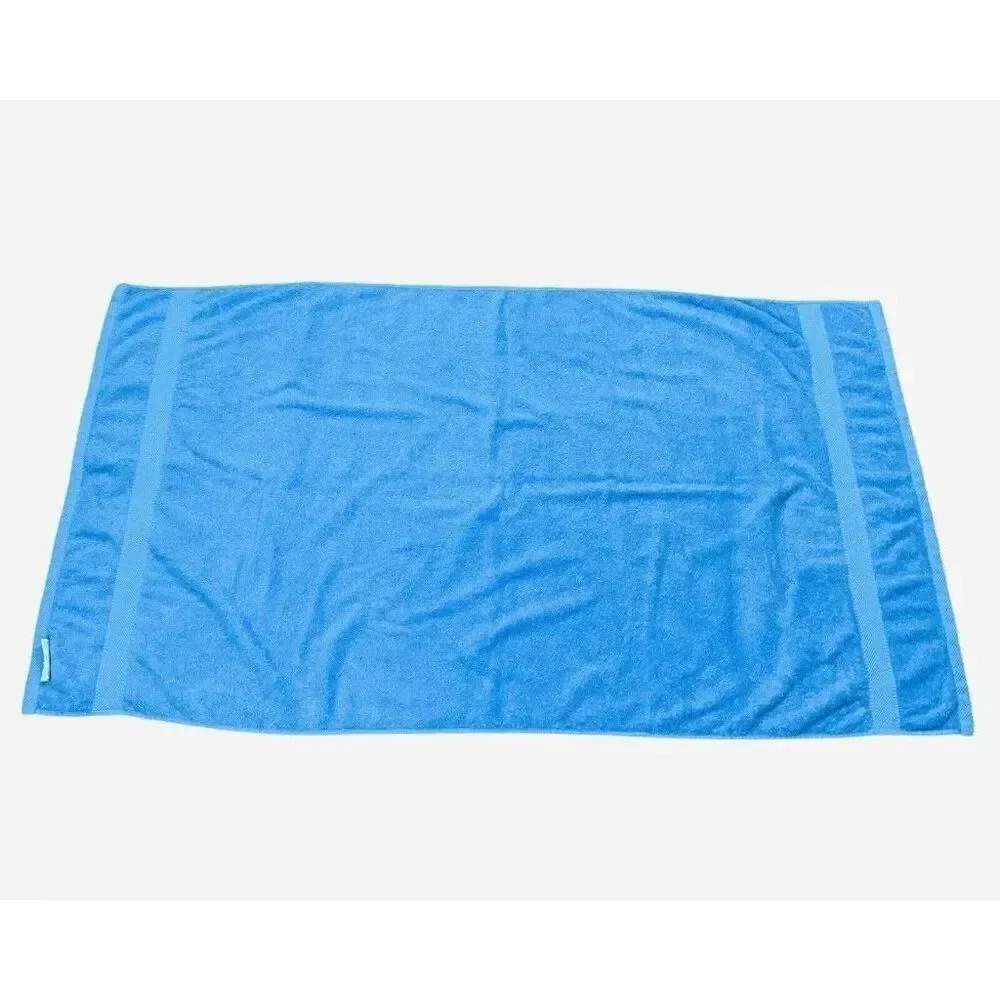 RARE Good Morning America Blue Cotton Beach Towel 60 x 35 ABC Logo Terry Town